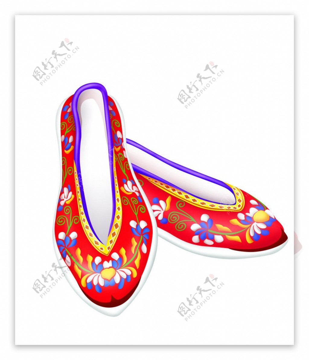 鞋子中国风刺绣图片