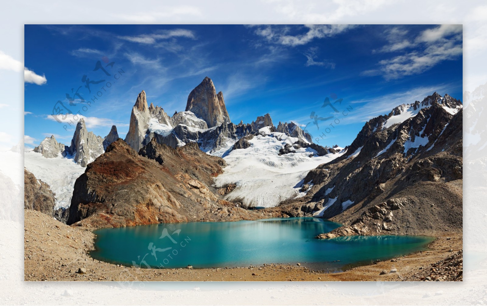 阿根廷菲茨罗伊峰山水风景图片