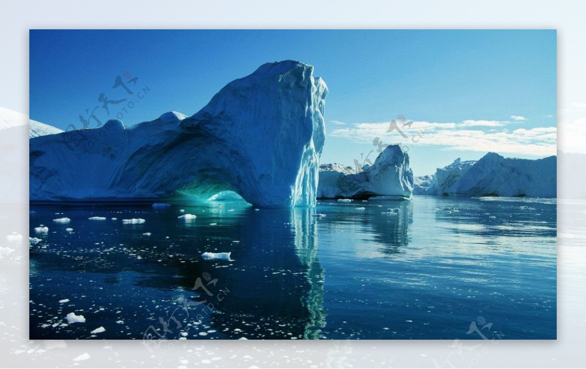 北极冰山风景图片