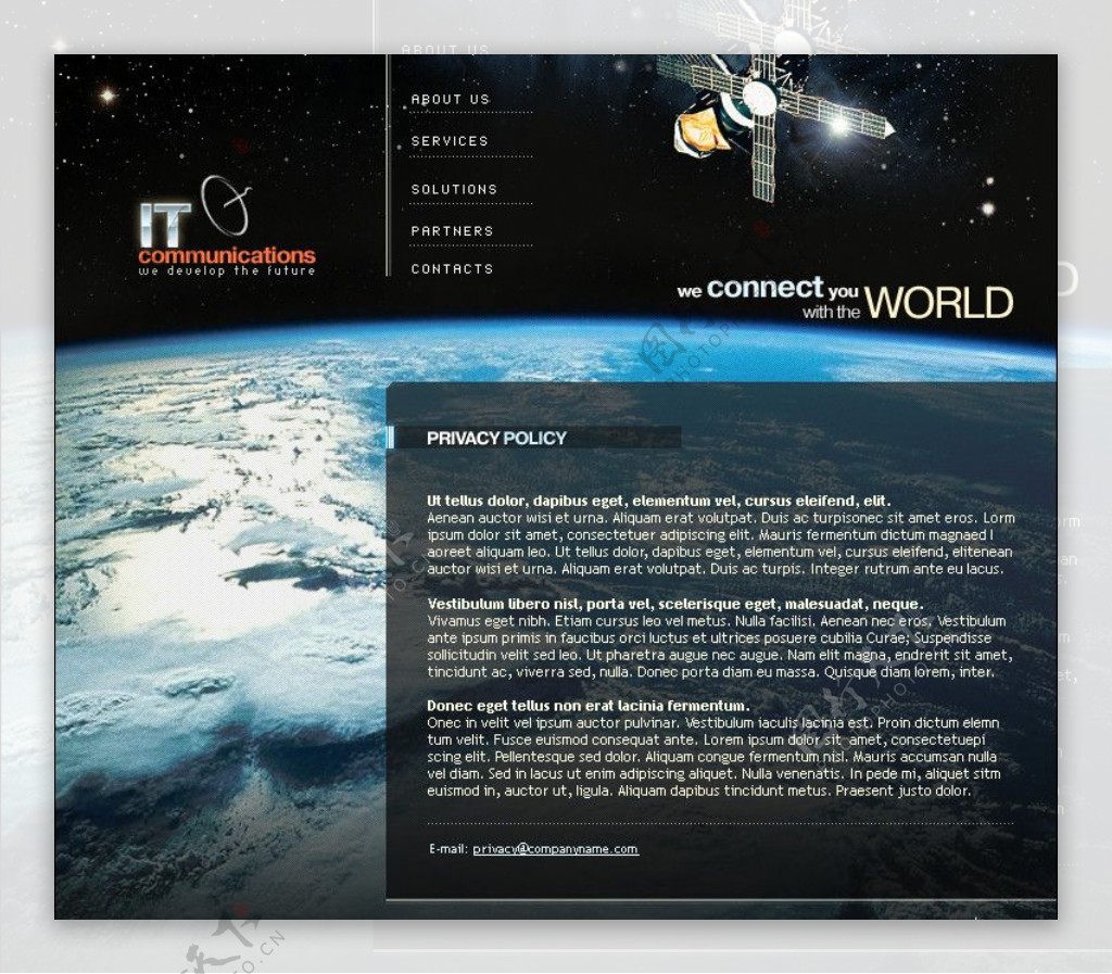 IT科技网络网页设计模板图片