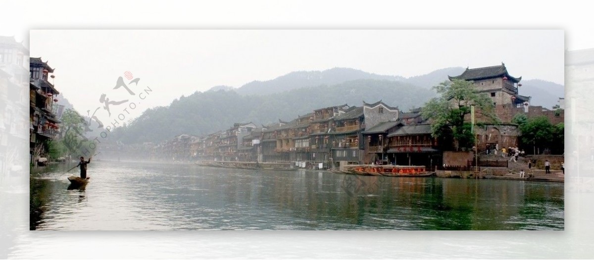 沱江烟雨江南山水图片