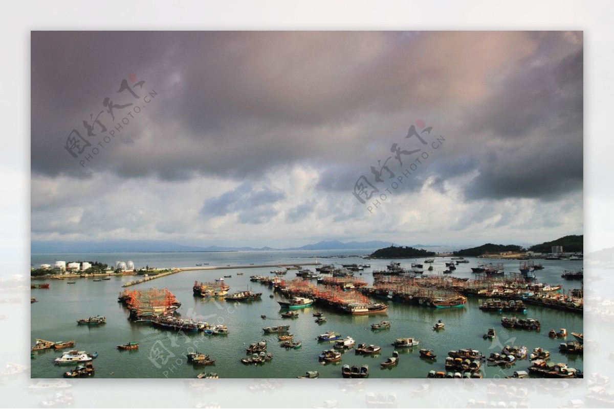 渔港风景图片