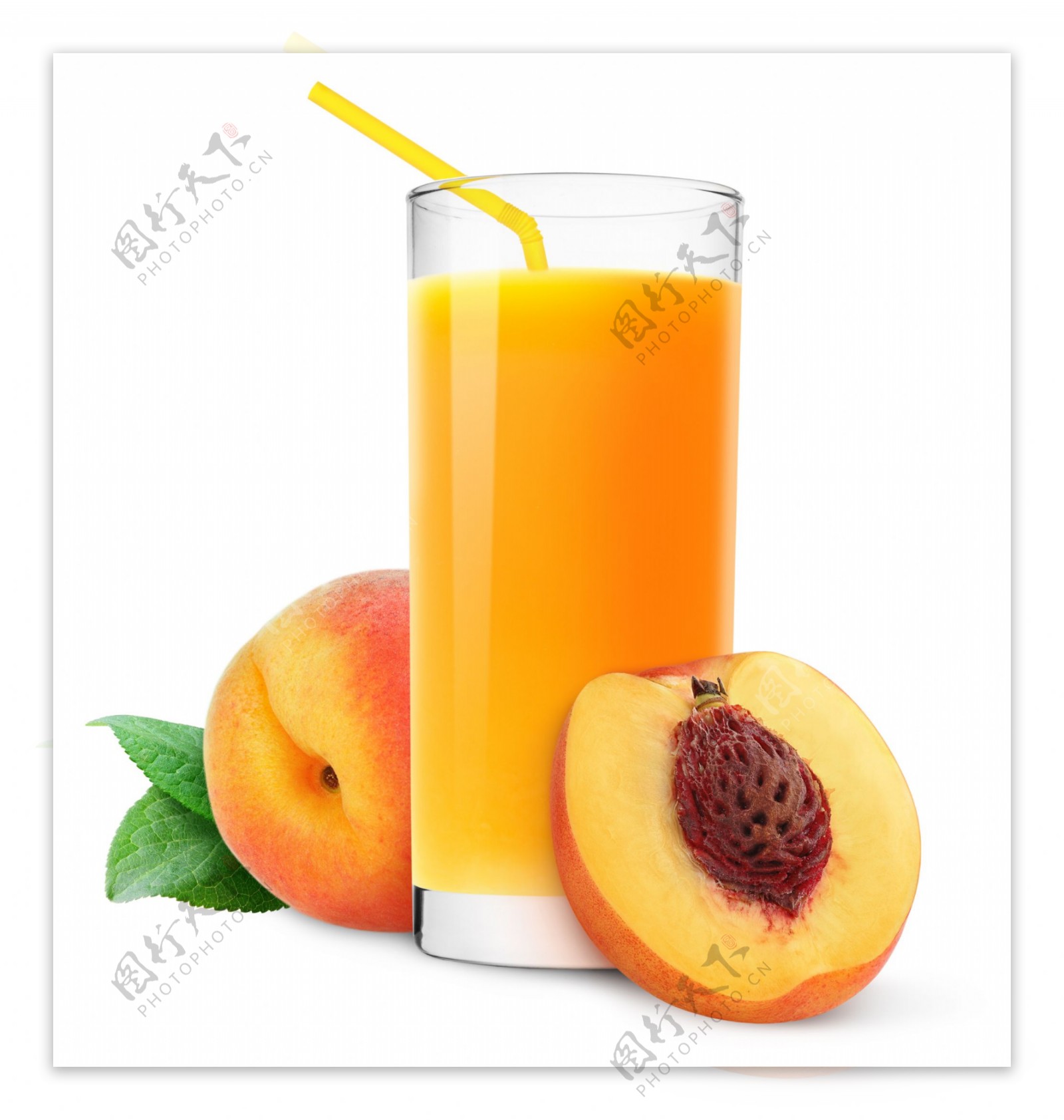 高清水蜜桃果汁图片
