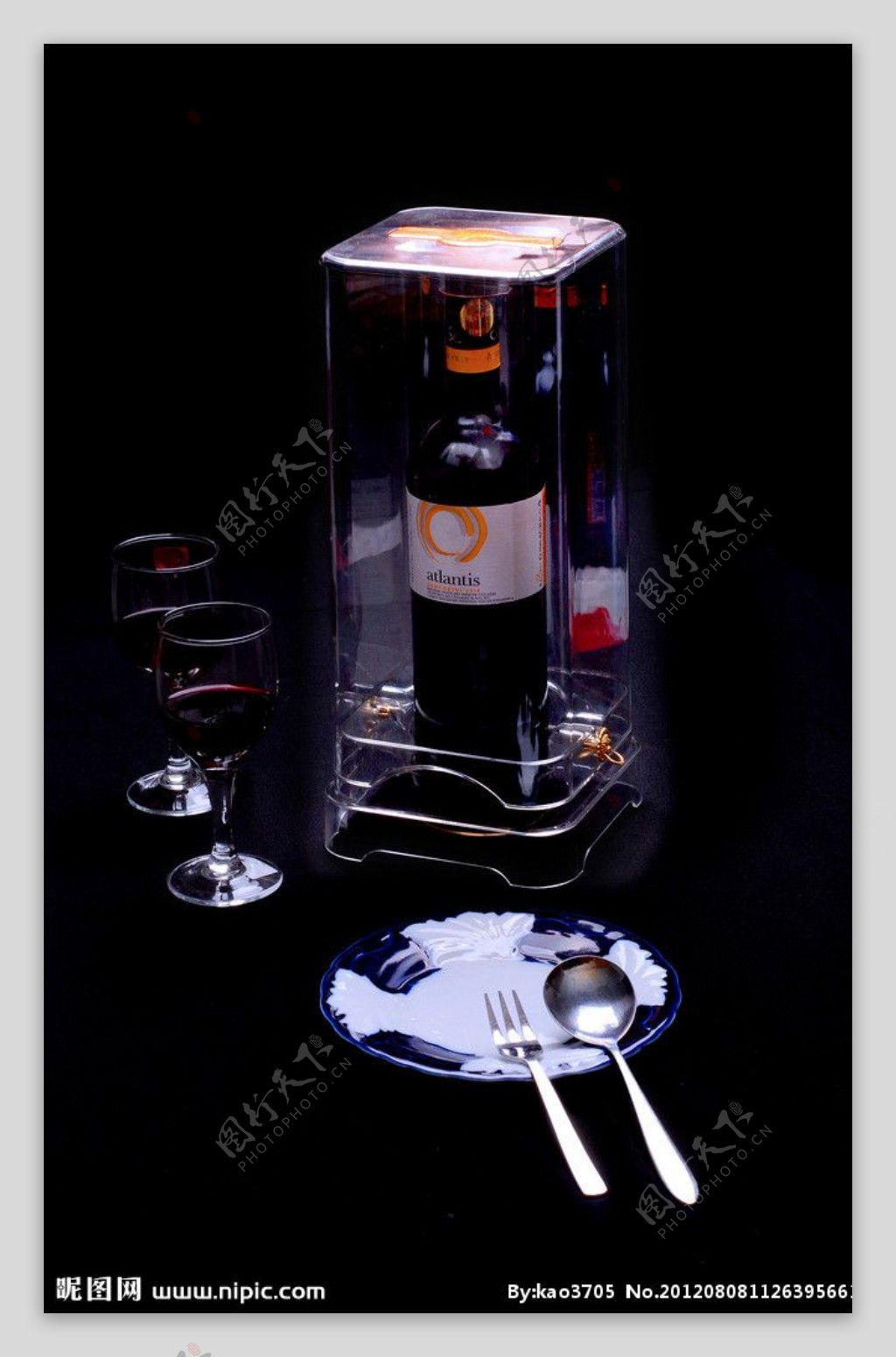 红酒酒盒水晶图片