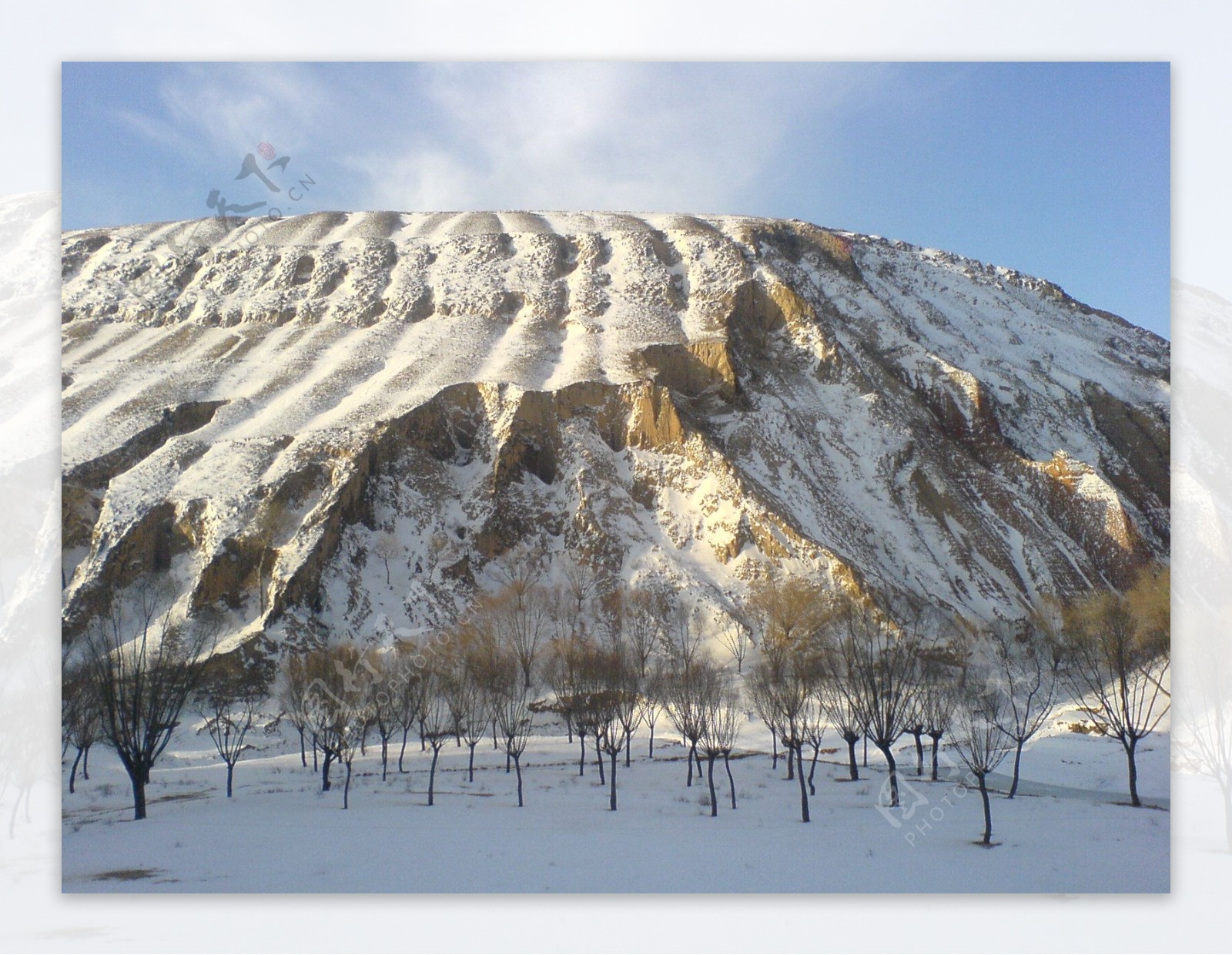陕北雪山图片