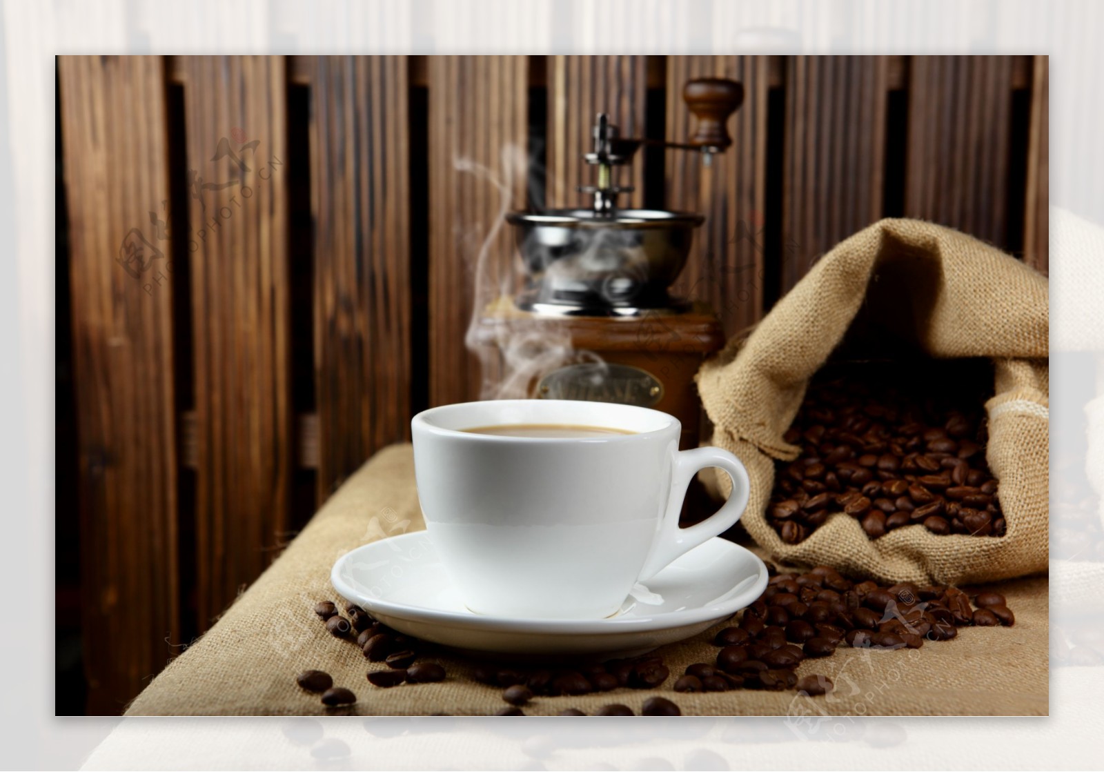 咖啡木纹咖啡豆图片