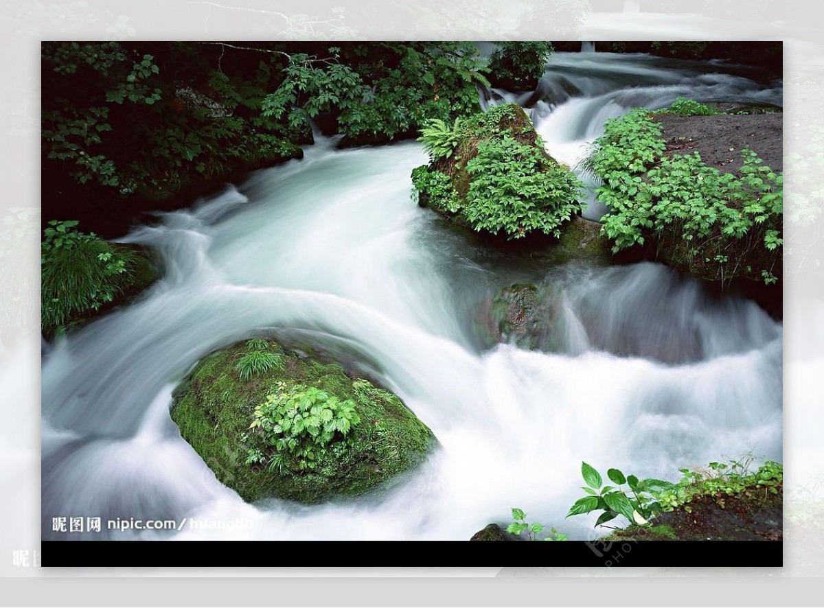 高清风景照清溪自然21瀑布图片