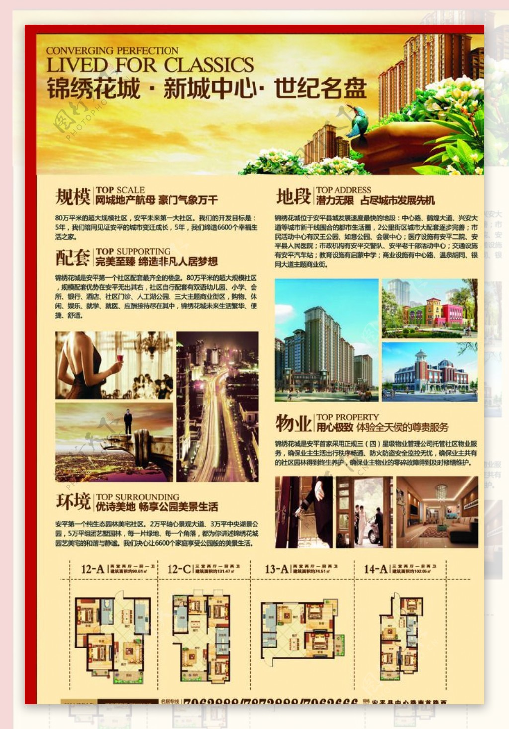 锦绣花城地产海报图片