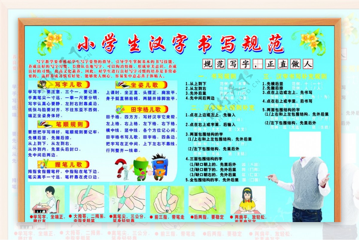 小学生汉字书写规范图片