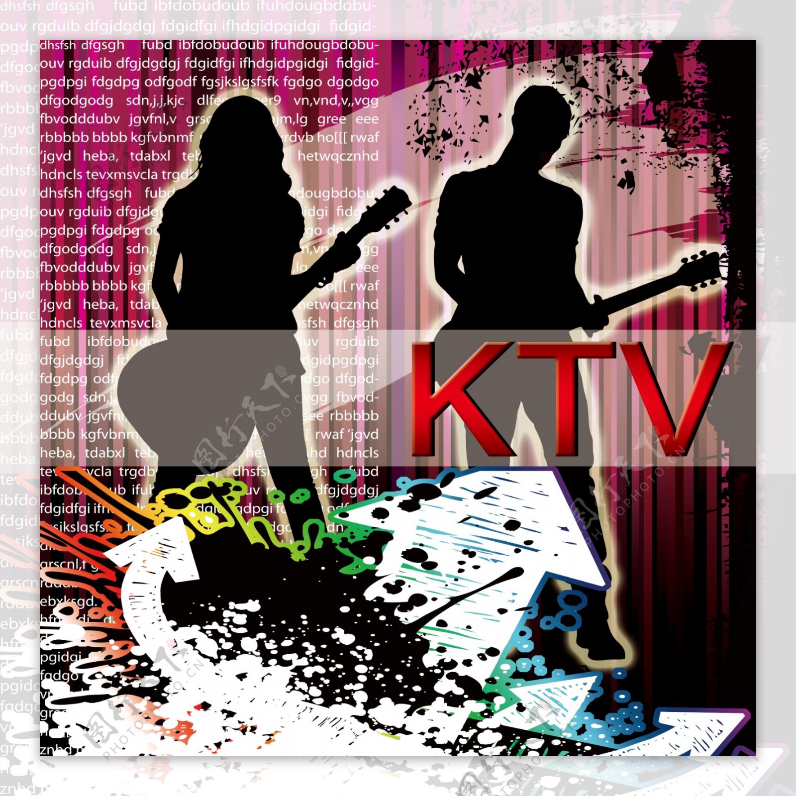 KTV背景布图片