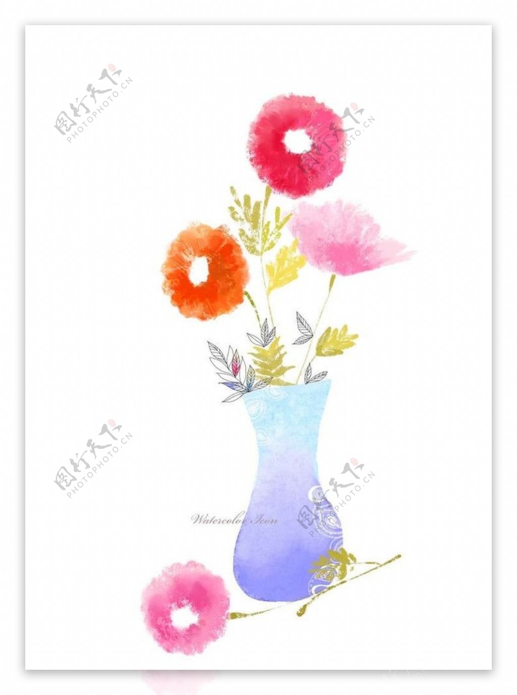 鲜花花瓶背景图片