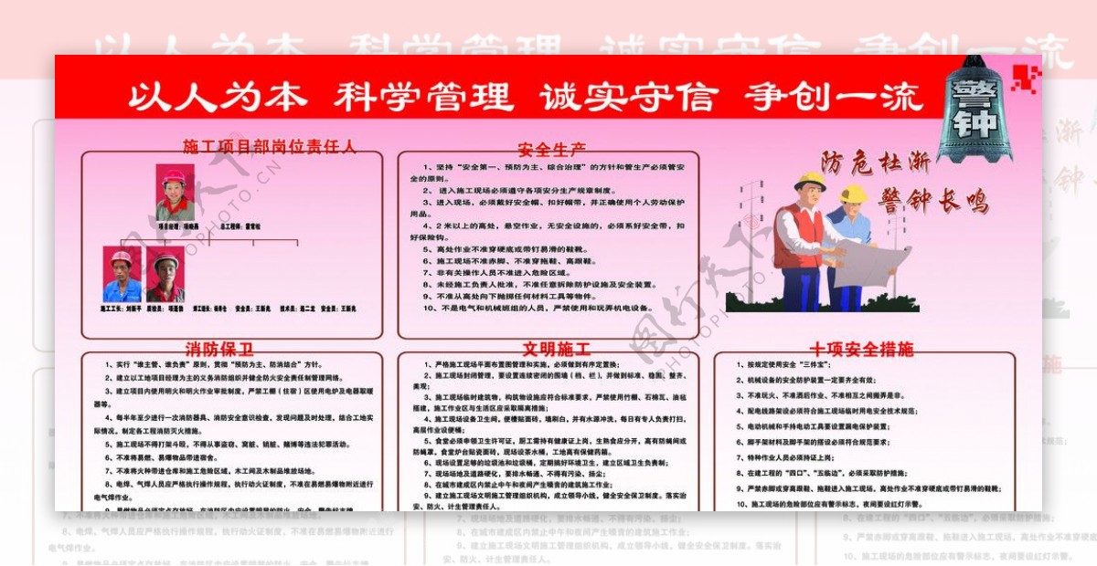 施工现场安全责任牌图片