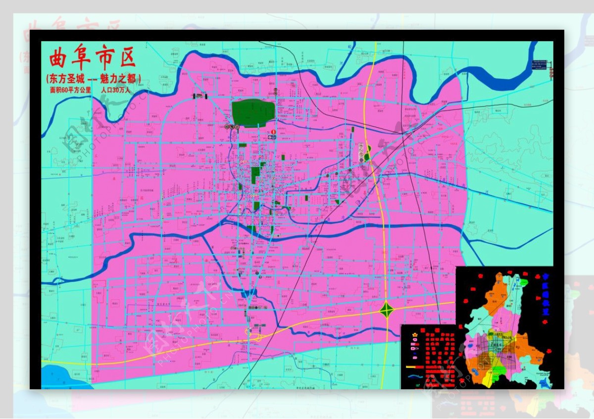 曲阜市区交通图图片