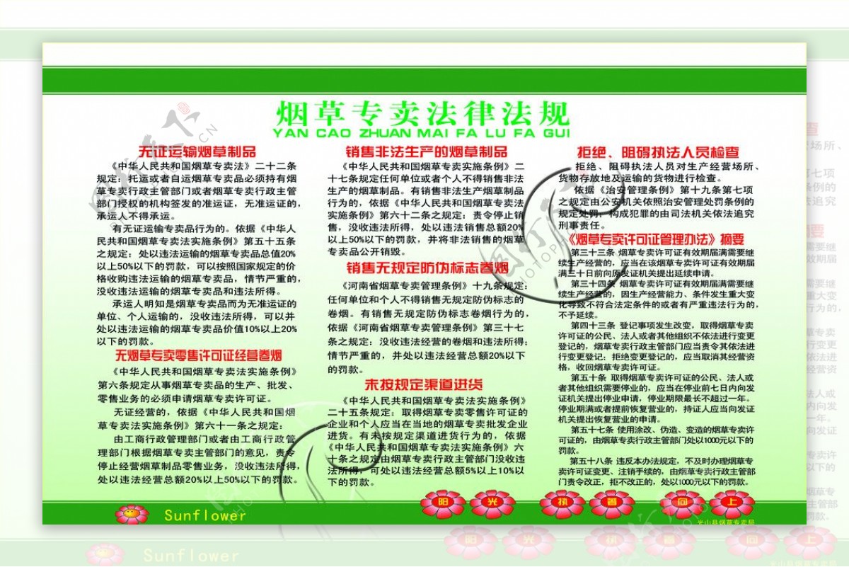 中国眼草专卖局烟草法律法规图片