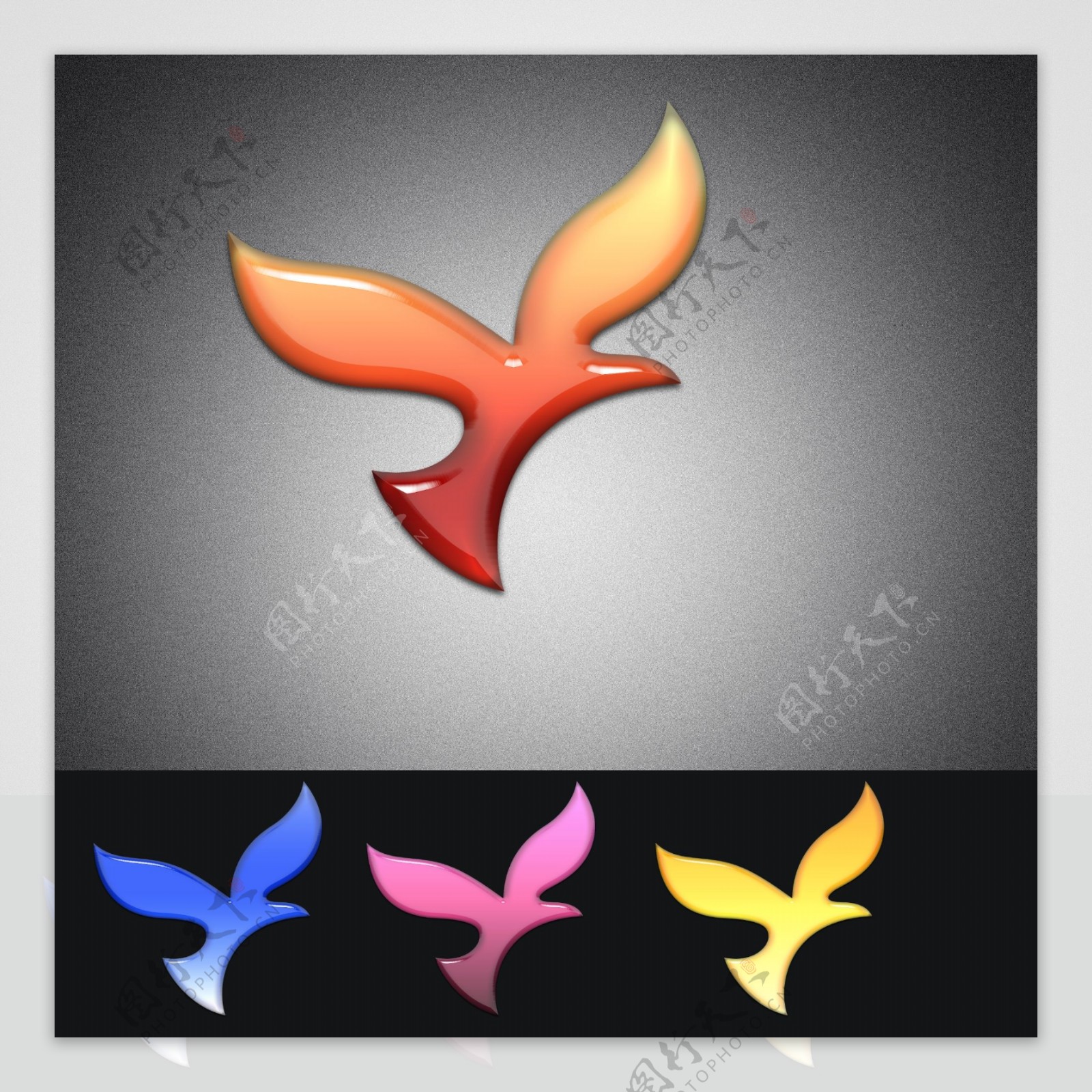 飞鸟水晶Logo设计图片