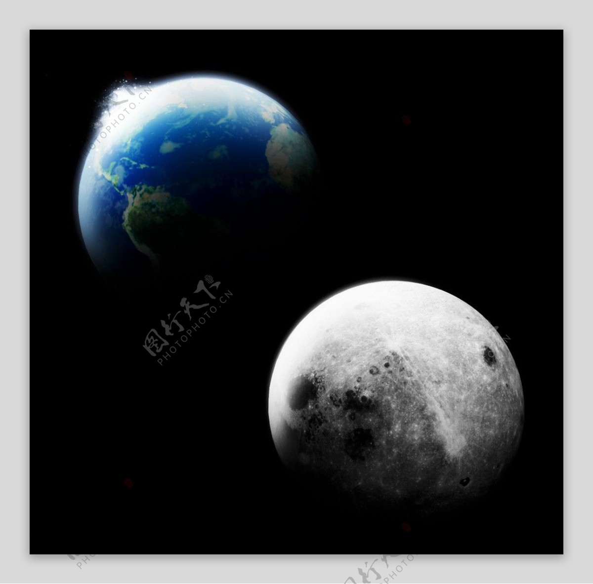 地球月球PS分层图片