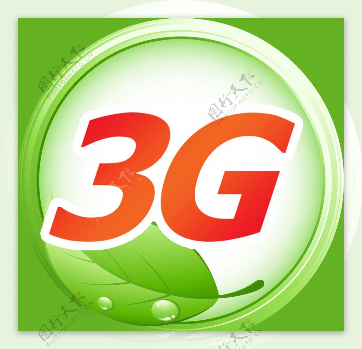 3G手机标签树叶图片
