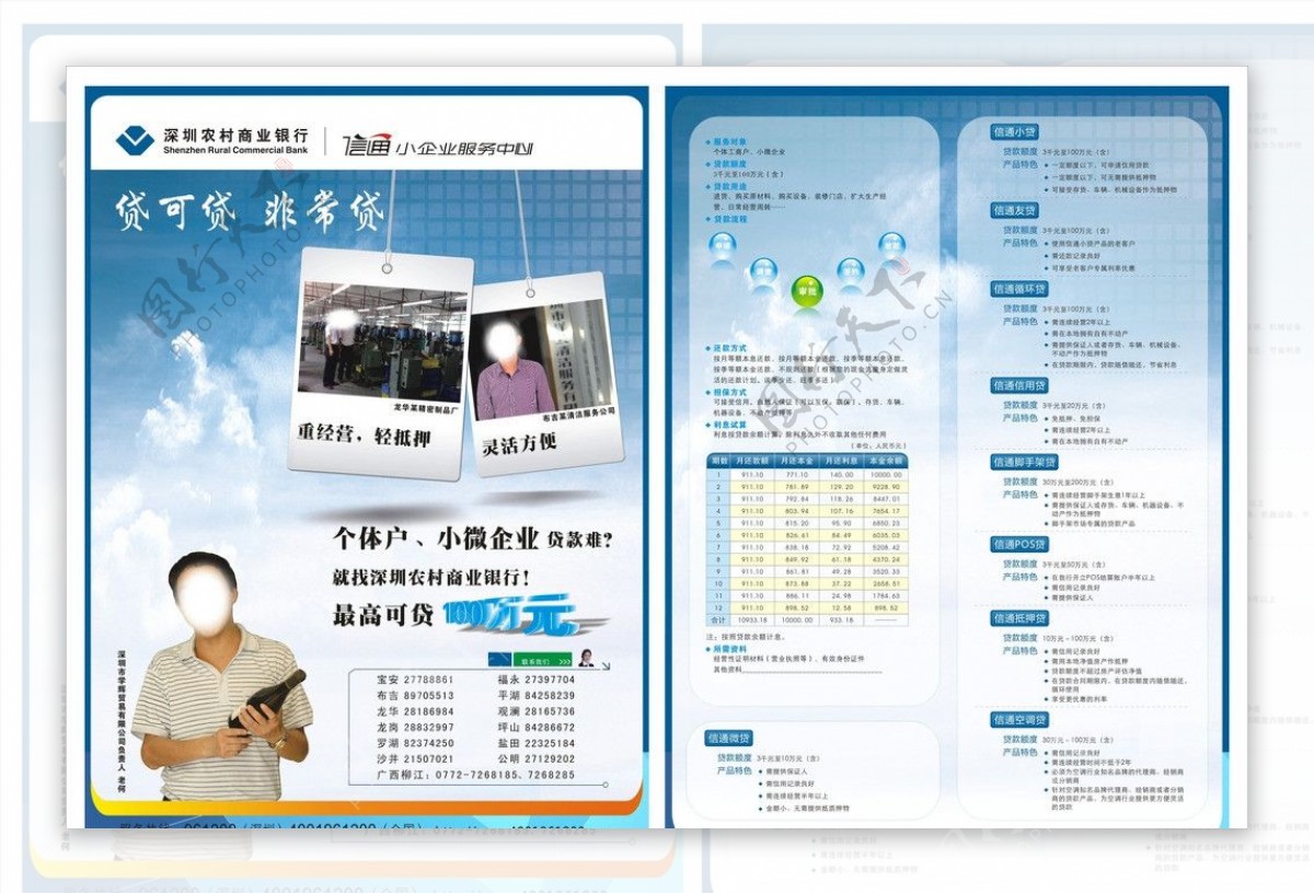 农村商行银行DM单图片