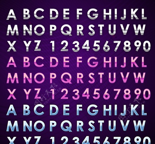 水晶数字水晶字母图片