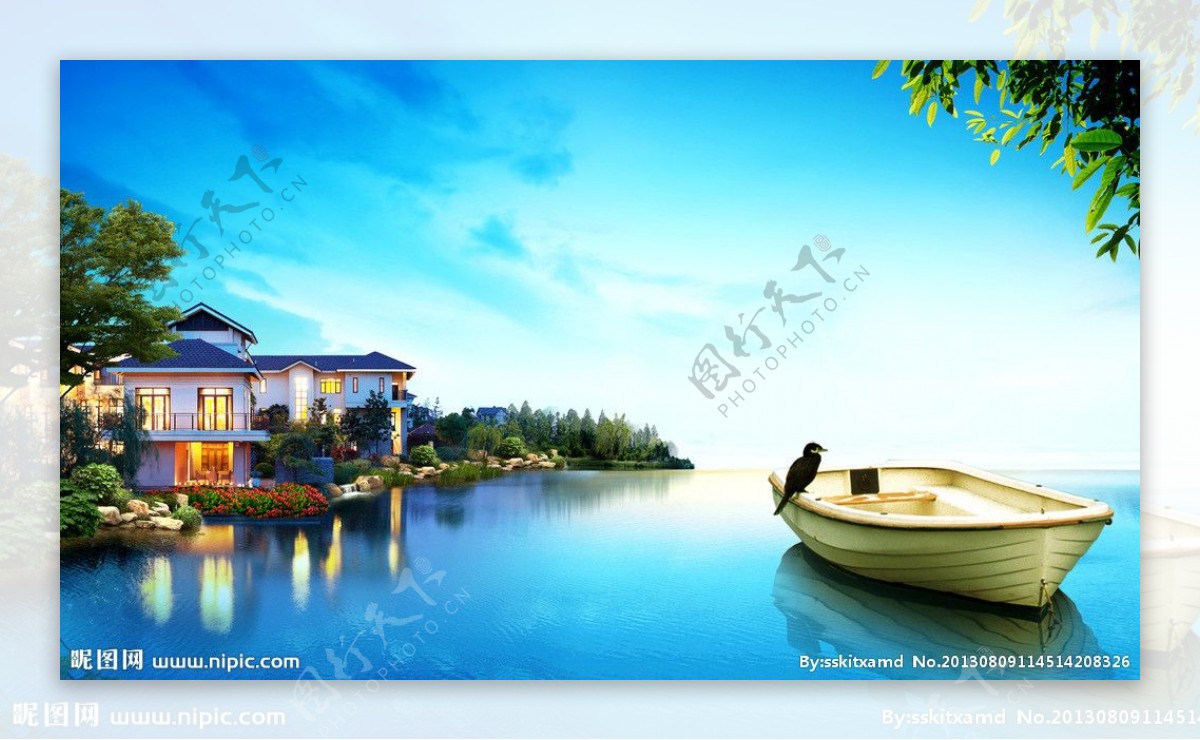 房地产广告船湖图片