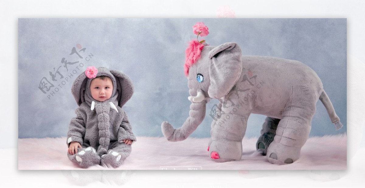 可爱儿童大象装2图片