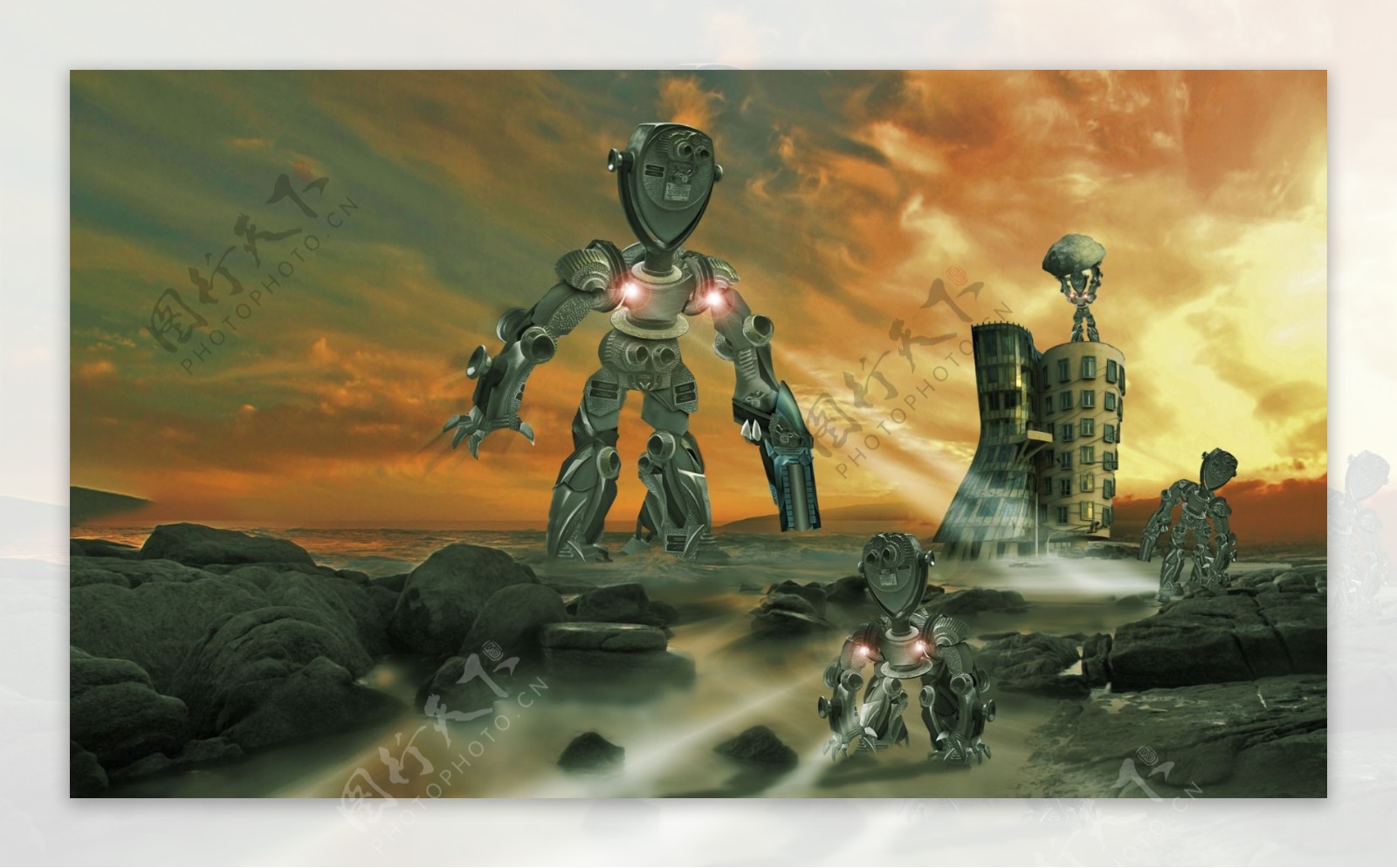 科幻游戏机器人战争图片