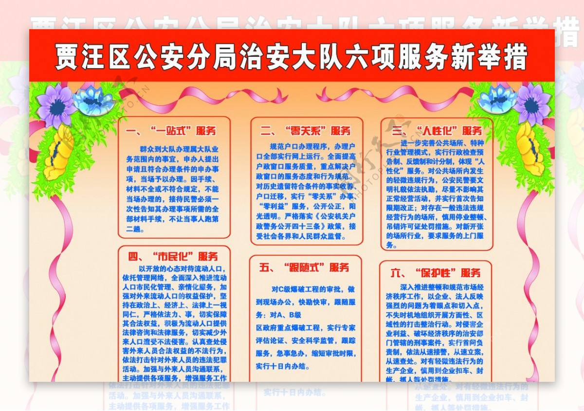 贾汪区公安局六项服务措施图片