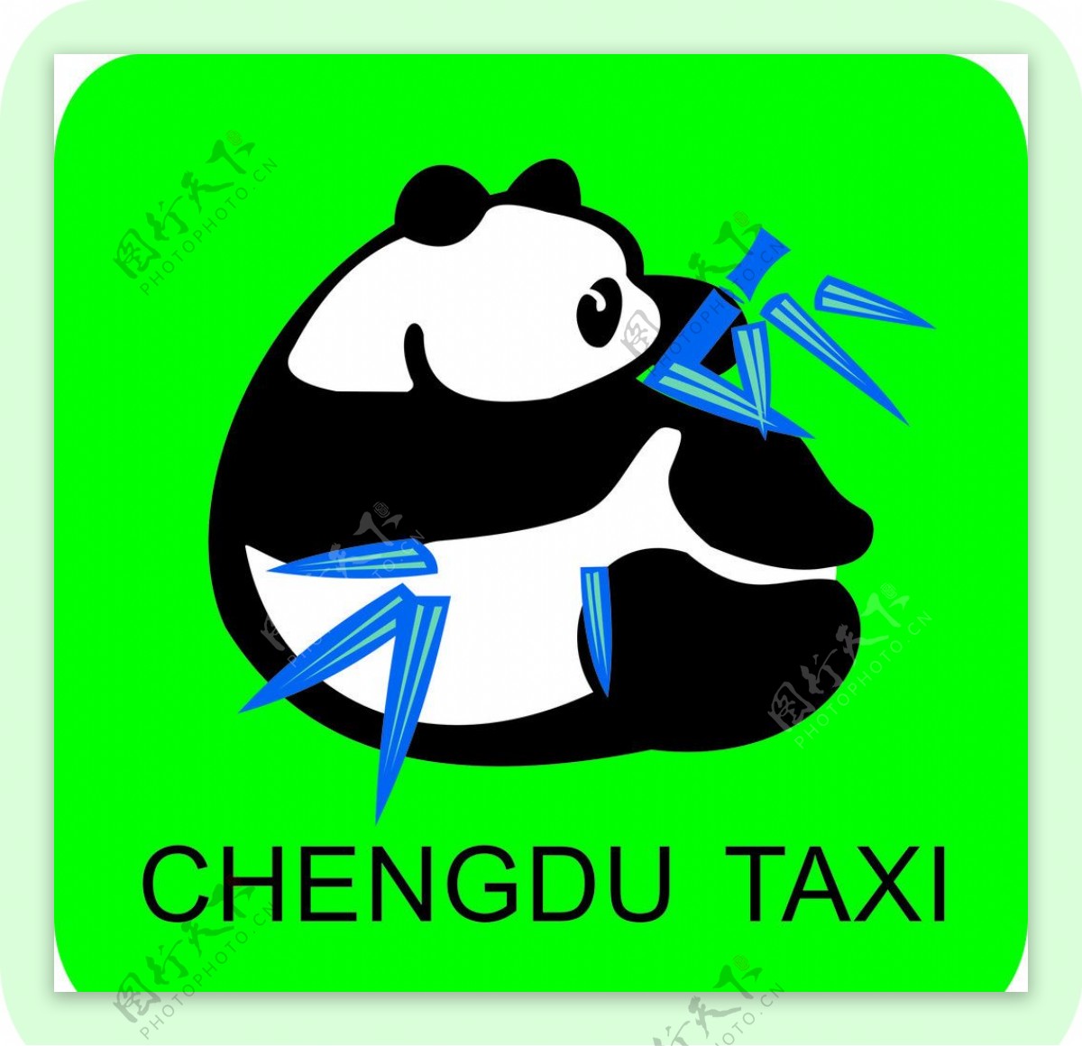 成都出租车熊猫标志图片