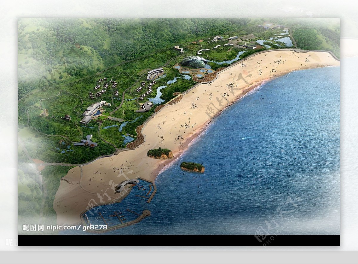 国外海滨度假圣地PSD分层效果图图片