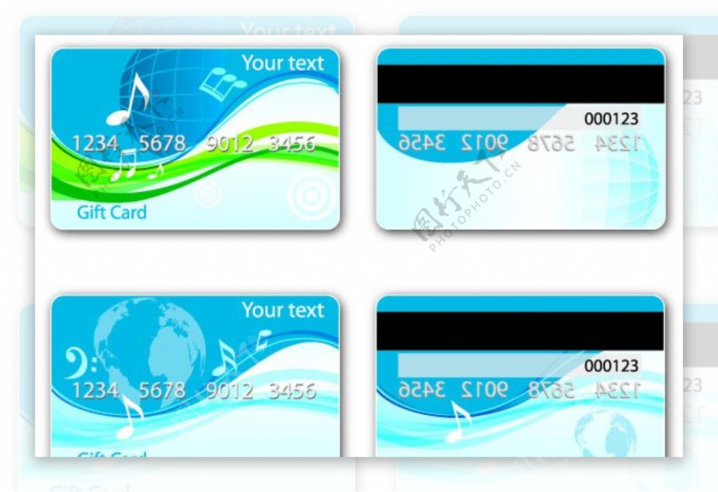 信用卡储蓄卡借记卡图片