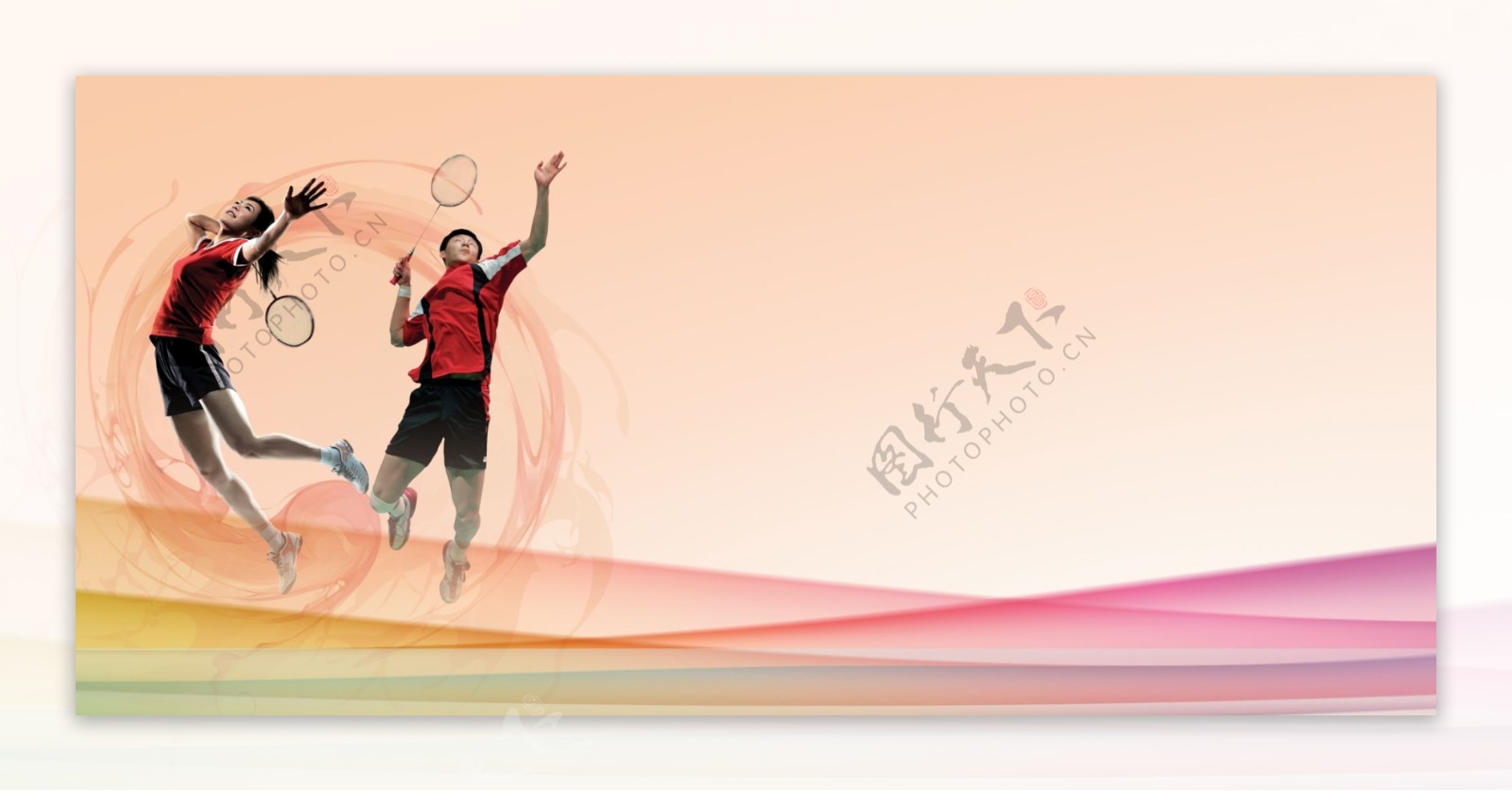 羽毛球运动海报图片