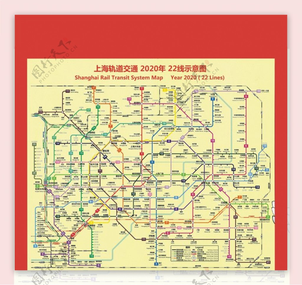 上海最新轨道交通示意图片