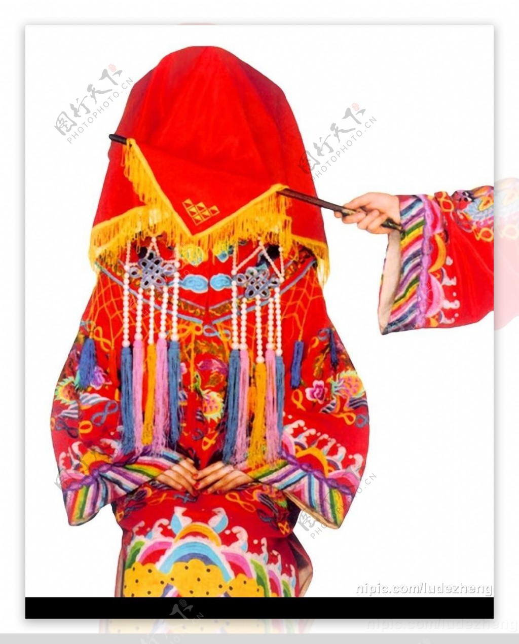 中国传统婚礼红盖头图片