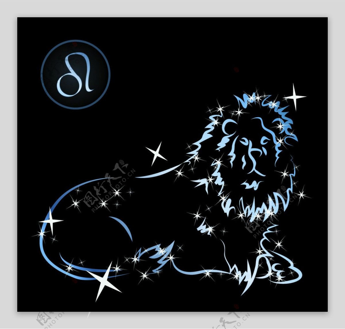 十二星座海报-十二星座狮子座可爱狮子手机背景海报在线图片制作-图怪兽
