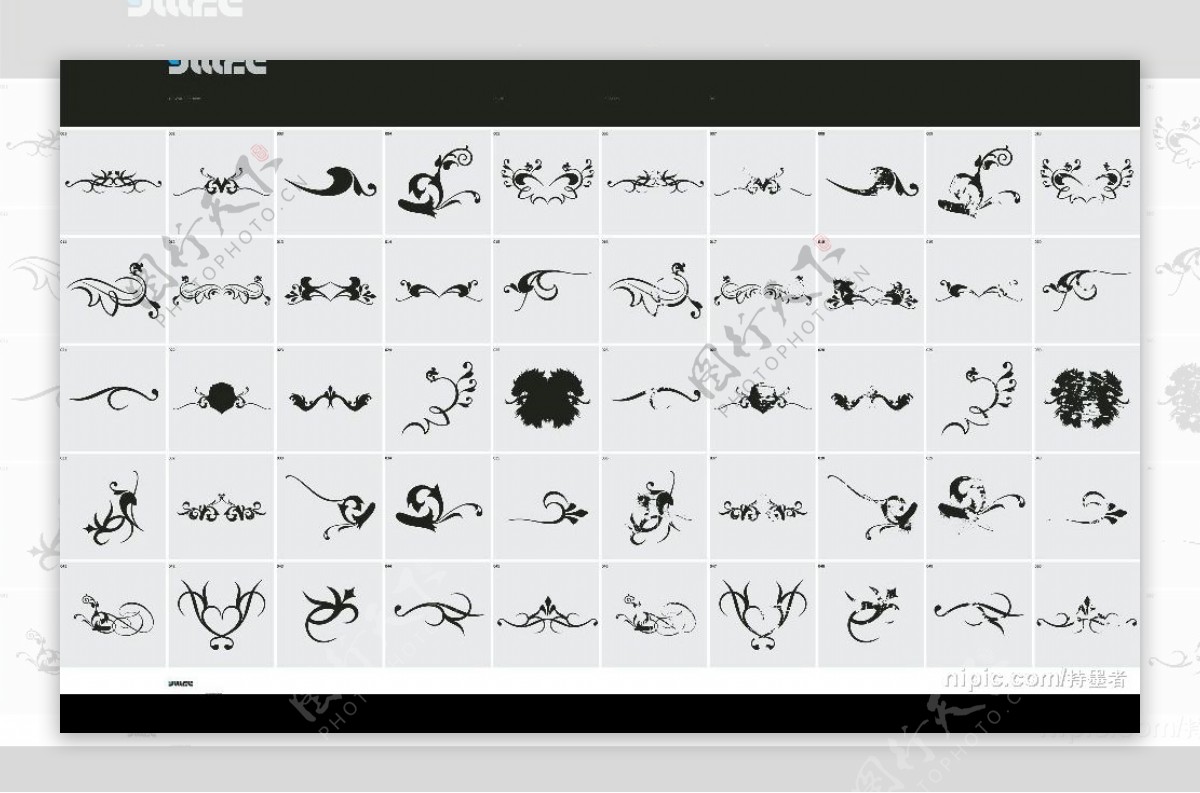 花纹分层字体韩国素材设计经典漂亮唯美图片