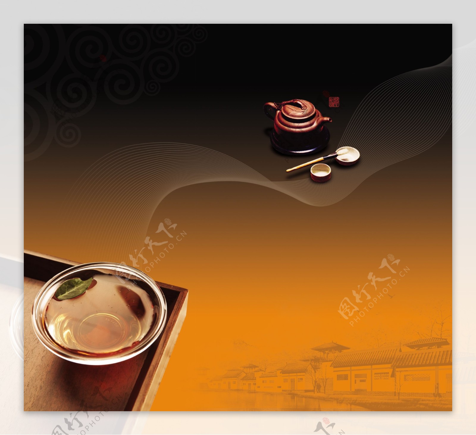 茶具广告图片