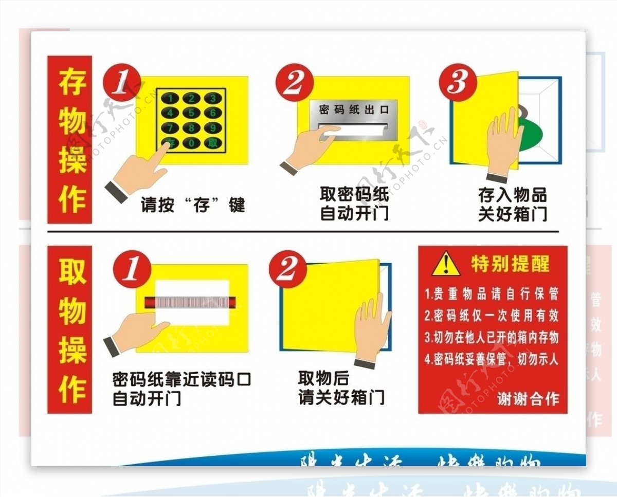 存包柜须知图片