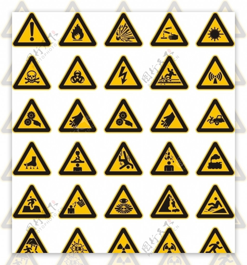 三角安全标志三角图片