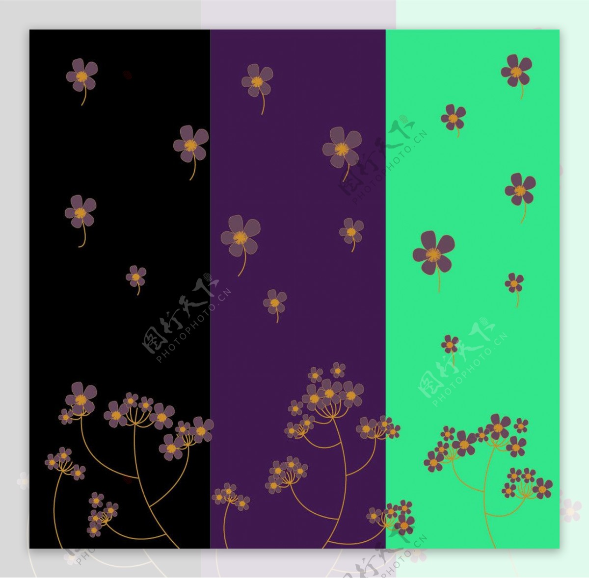 紫色小花矢量素材图片