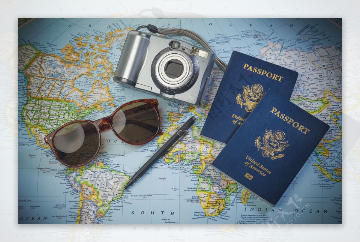 签证护照等旅游元素高清