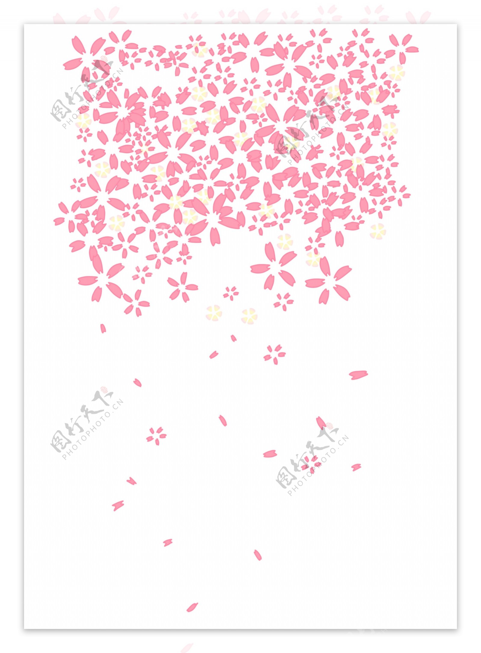 粉色樱花矢量图