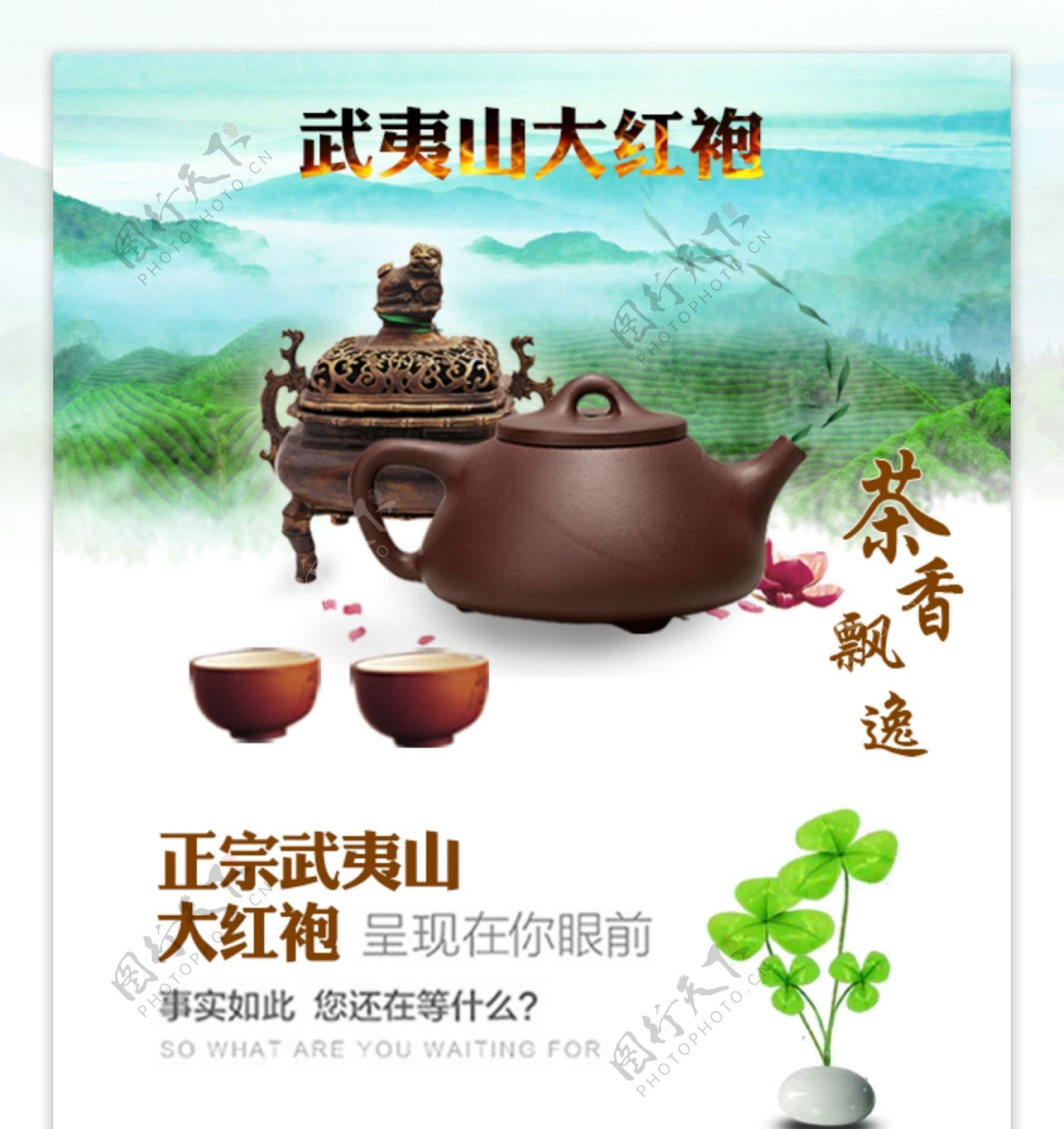 武夷山大红袍茶叶淘宝详情页设计