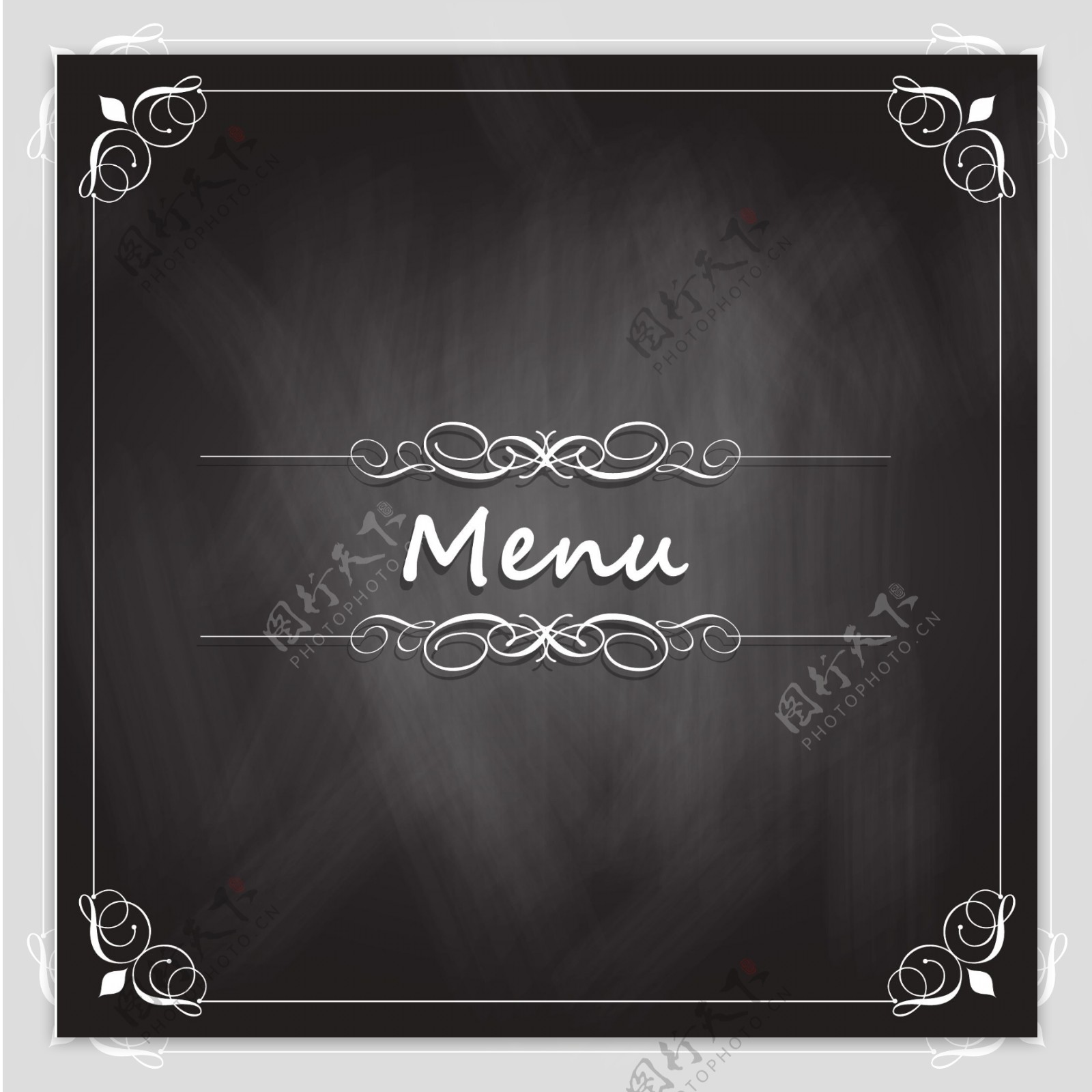 餐厅黑板风格菜单