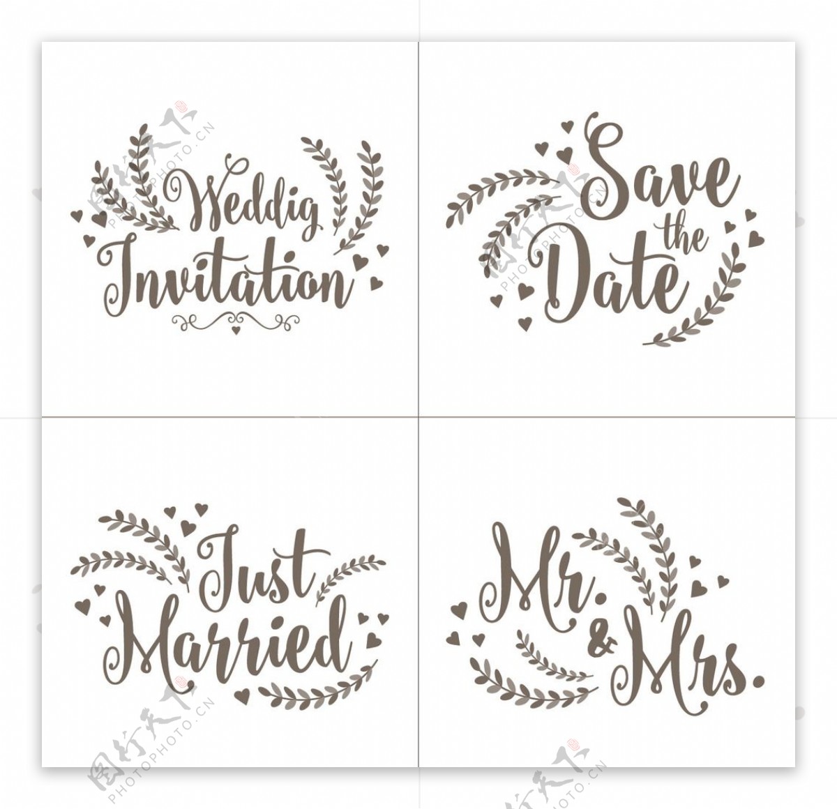 婚礼logo花纹