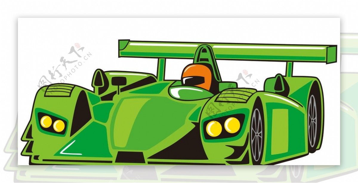 绿色赛车