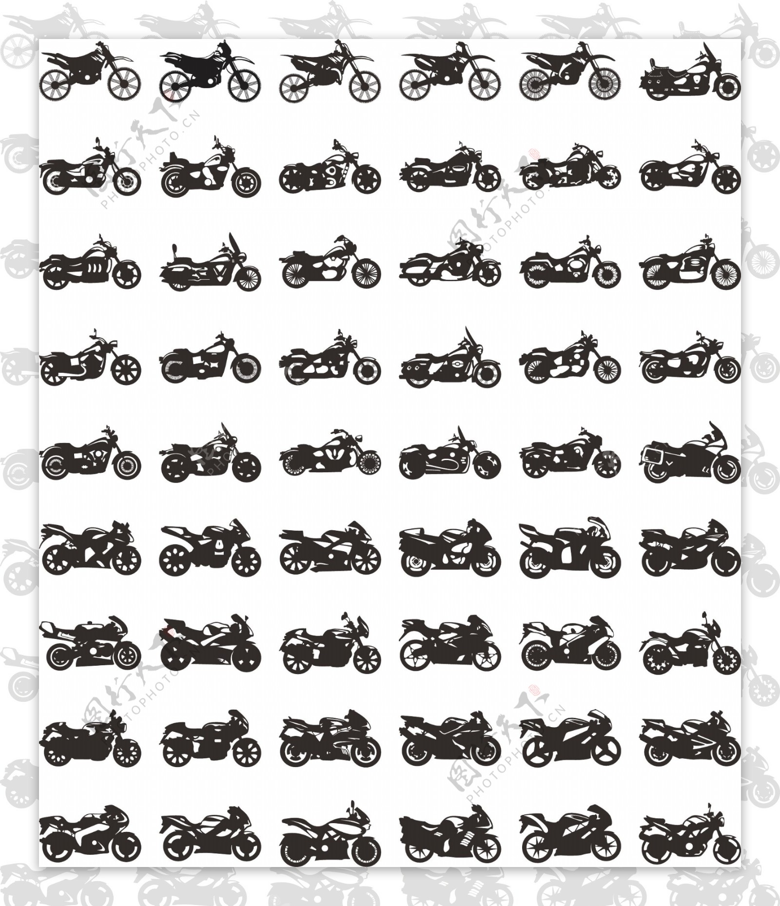摩托车矢量图