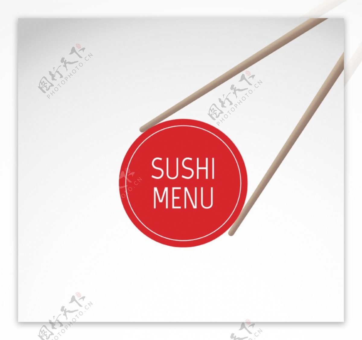 创意夹寿司菜单设计矢量素材