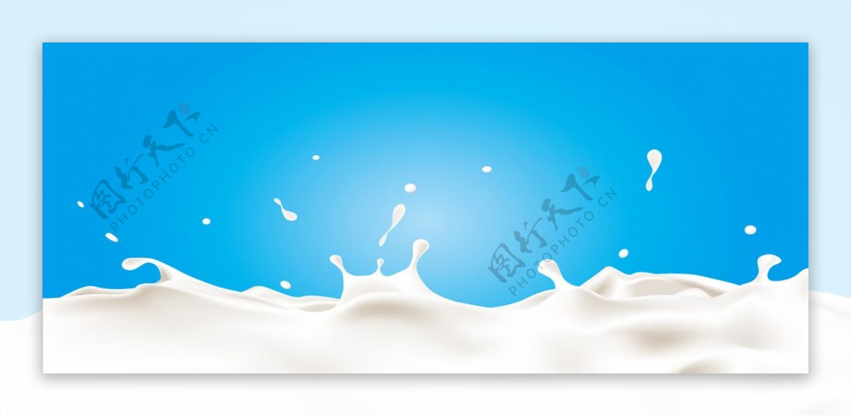牛奶背景Banner设计