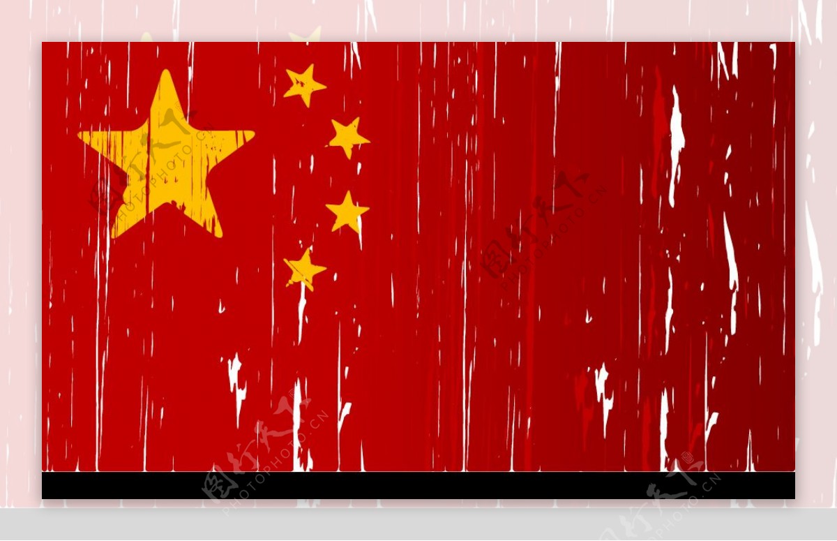 怀旧元素中国五星红旗