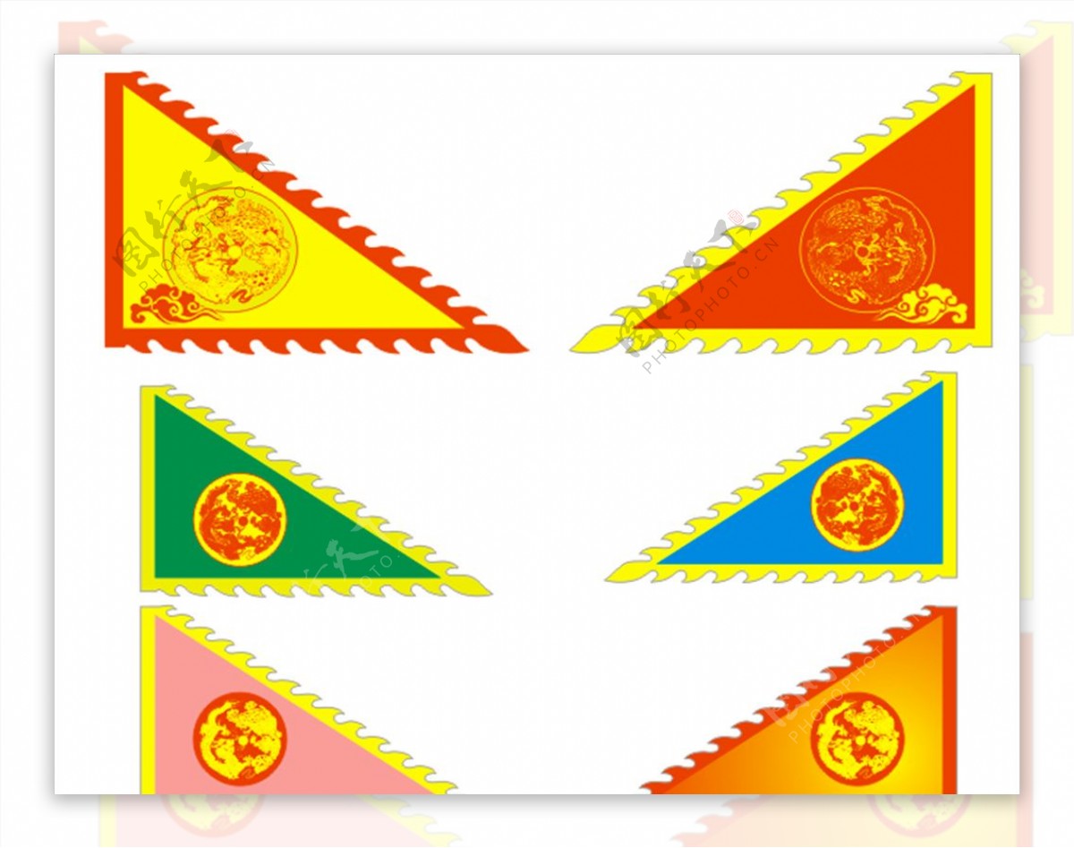 六色龙凤族旗